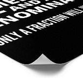 Funny Math FINE LINE NUMERATOR DENOMINATOR Poster (Hoek)
