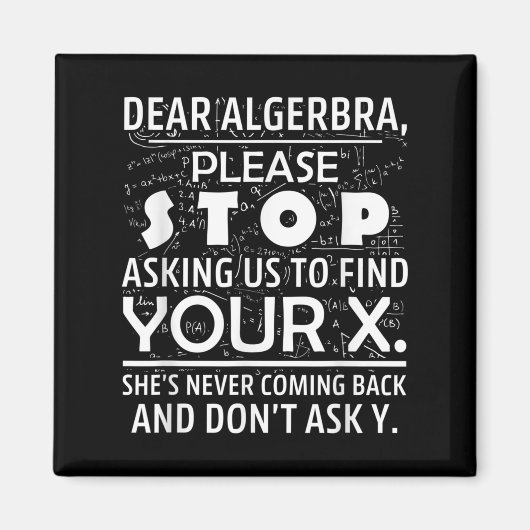 Funny Math For Math Lovers Nerd Nerdy Hilarious De Magneet (Voorkant)