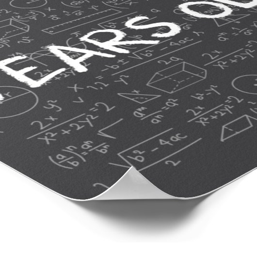 Funny Math Geek 50 Years Old 50th Birthday Integra Poster (Hoek)