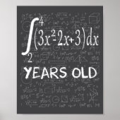Funny Math Geek 50 Years Old 50th Birthday Integra Poster (Voorkant)