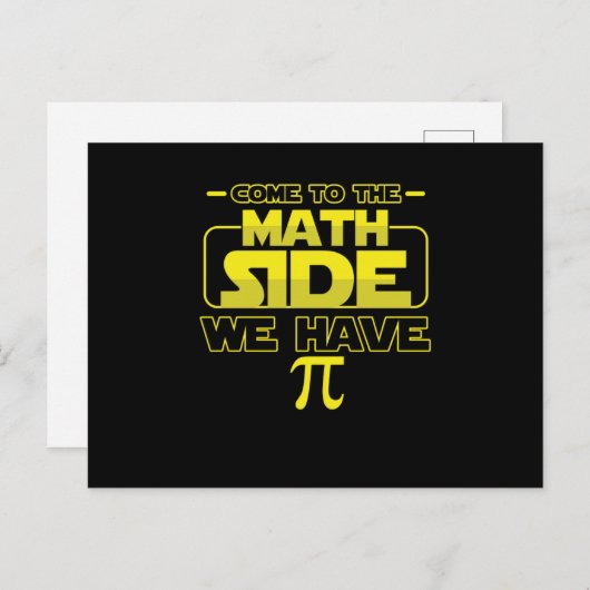 Funny Math Geek Mathematician Mathlete Come To The Briefkaart (Voorkant / Achterkant)