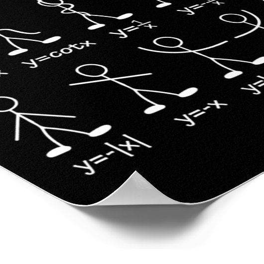 Funny Math Graph Stick Figures Algebra Calculus Hu Poster (Hoek)