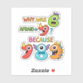 Funny Math Joke Numbers Sticker for Kids (Vel)