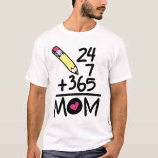Funny Math Mom Teacher Gift Cute Pencil T-shirt