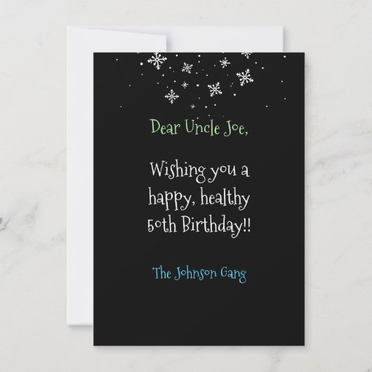 Funny Math Problem Middle Age Birthday Card (Achterkant)