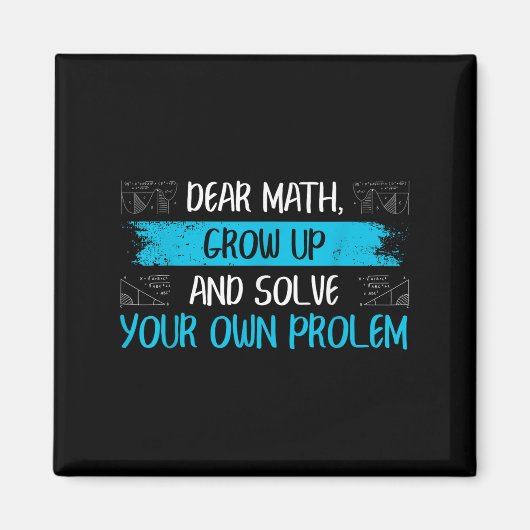 Funny Math Quote Back To School Girls Boys Teens Magneet (Voorkant)
