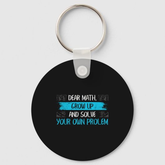 Funny Math Quote Back To School Girls Boys Teens Sleutelhanger (Voorkant)