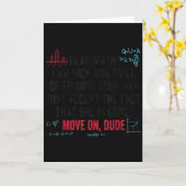 Funny Math Quote Dear Math Move On Dude Girls Boys Kaart (Gele Bloem)