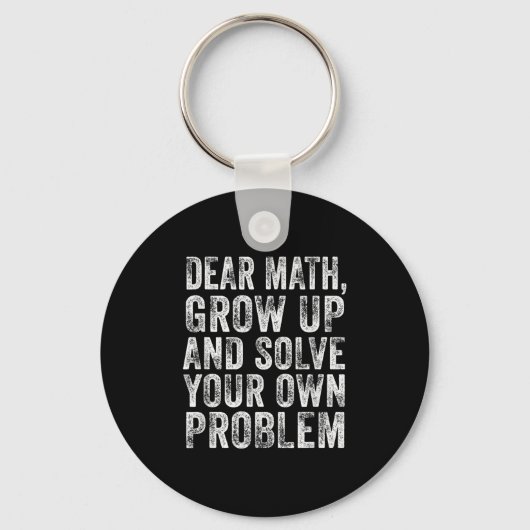 Funny Math Quote Dear Math Teacher Student Meme Vi Sleutelhanger (Voorkant)