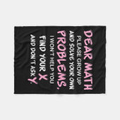 Funny Math Quote  Fleece Deken (Voorkant (Horizontaal))