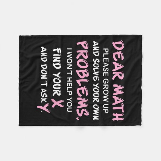 Funny Math Quote  Fleece Deken (Voorkant (Horizontaal))