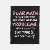 Funny Math Quote  Fleece Deken (Voorkant)