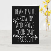 Funny Math Quote For Girls Boys Teens Him Her Dear Kaart (Gele Bloem)