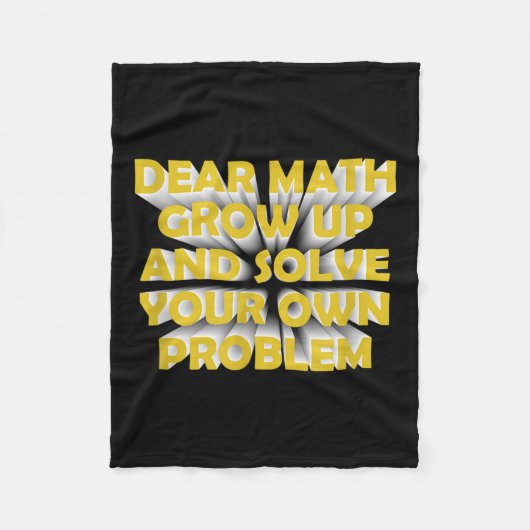 Funny Math Quote For Girls Boys Teens Men Women De Fleece Deken (Voorkant)