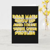 Funny Math Quote For Girls Boys Teens Men Women De Kaart (Gele Bloem)