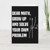 Funny Math Quote For Girls Boys Teens Men Women De Kaart (Voorkant)