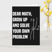 Funny Math Quote For Girls Boys Teens Men Women De Kaart (Gele Bloem)