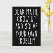Funny Math Quote For Girls Boys Teens Men Women De Kaart (Gele Bloem)