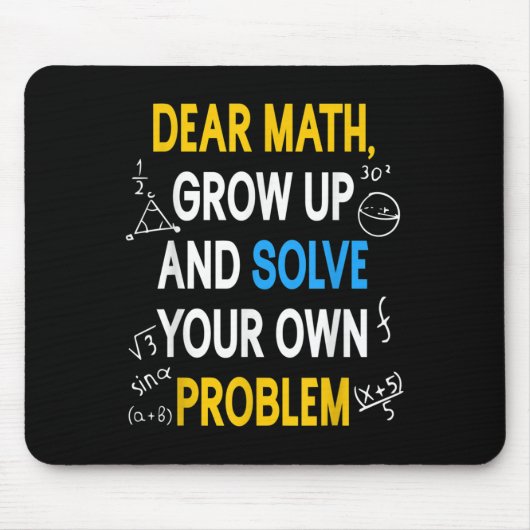 Funny Math Quote For Girls Boys Teens Men Women De Muismat (Voorkant)
