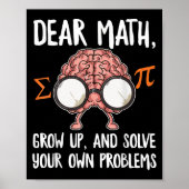 Funny Math Quote For Girls Boys Teens Men Women De Poster (Voorkant)