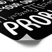 Funny Math Quote For Girls Boys Teens Men Women De Poster (Hoek)