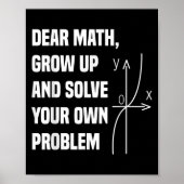 Funny Math Quote For Girls Boys Teens Men Women De Poster (Voorkant)