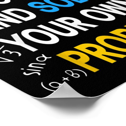 Funny Math Quote For Girls Boys Teens Men Women De Poster (Hoek)