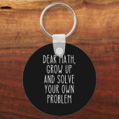 Funny Math Quote For Girls Boys Teens Men Women De Sleutelhanger (Voorkant)