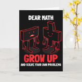 Funny Math Quote Girls Boys Teens Men Women Dear M Kaart (Gele Bloem)