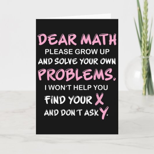 Funny Math Quote  Kaart (Voorkant)