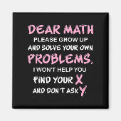 Funny Math Quote  Magneet (Voorkant)