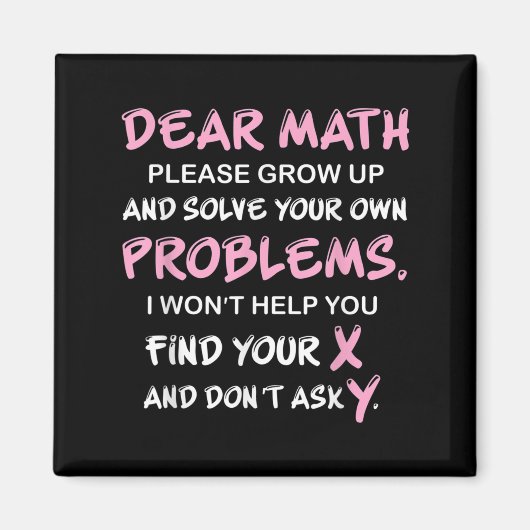 Funny Math Quote  Magneet (Voorkant)