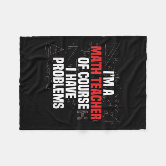 Funny Math Quote Mathematics Dear Math Teacher Ner Fleece Deken (Voorkant (Horizontaal))
