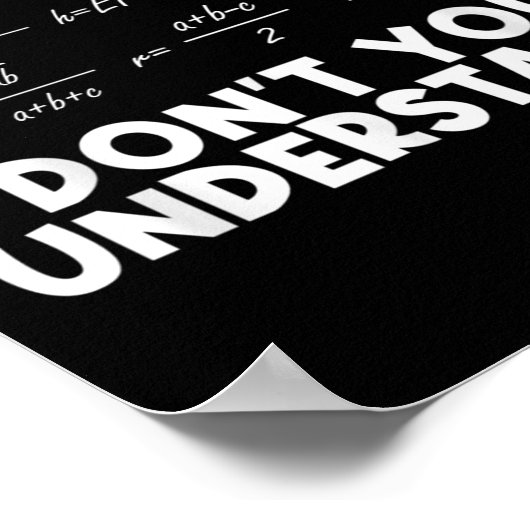 Funny Math Quote Mathematics Dear Math Teacher Sol Poster (Hoek)