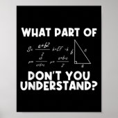 Funny Math Quote Mathematics Dear Math Teacher Sol Poster (Voorkant)