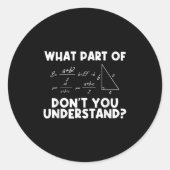 Funny Math Quote Mathematics Dear Math Teacher Sol Ronde Sticker (Voorkant)