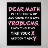 Funny Math Quote Poster (Voorkant)