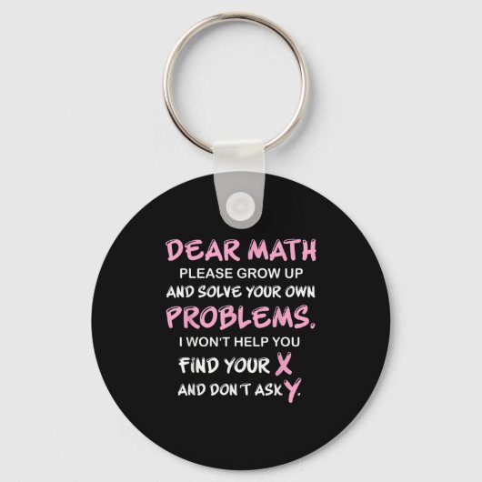 Funny Math Quote Sleutelhanger (Voorkant)