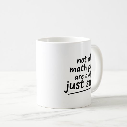 Funny Math Quotes Mug Joke Puns Handwritten Saying Koffiemok (Voorkant rechts)