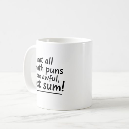 Funny Math Quotes Mug Joke Puns Handwritten Saying Koffiemok (Voorkant links)