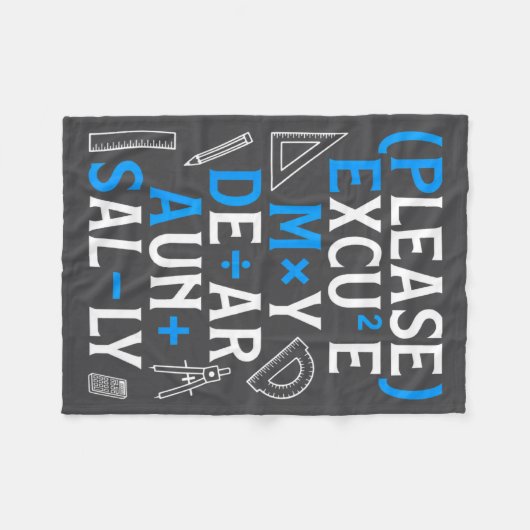 Funny Math Rules Pemdas Pun Teachers Math Day  Fleece Deken (Voorkant (Horizontaal))