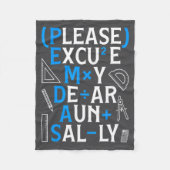 Funny Math Rules Pemdas Pun Teachers Math Day  Fleece Deken (Voorkant)