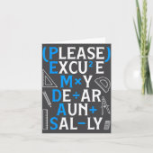 Funny Math Rules Pemdas Pun Teachers Math Day  Kaart (Voorkant)