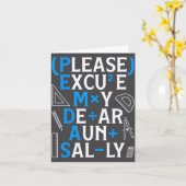 Funny Math Rules Pemdas Pun Teachers Math Day  Kaart (Gele Bloem)