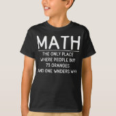 Funny Math science school nerd T-shirt (Voorkant)