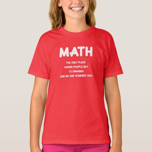 Funny Math science school nerd T-shirt (Voorkant)