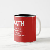 Funny Math science school nerd Tweekleurige Koffiemok (Voorkant rechts)