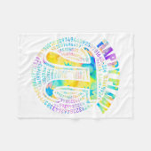 Funny Math Shirt Square Roots 4 = 2 Lose An I Retr Fleece Deken (Voorkant (Horizontaal))