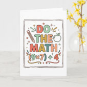 Funny Math Teacher Do The Math (9x7)+4 Kaart (Gele Bloem)