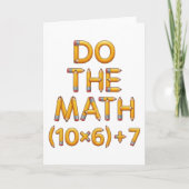 Funny Math Teacher Do The Math (9x7)+4 Kaart (Voorkant)